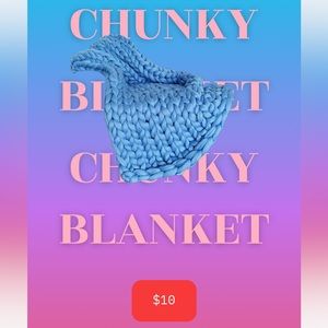 SMALL CROCHET CHUNKY BLANKET !!!!!! Comes In Various Colors and is available💙